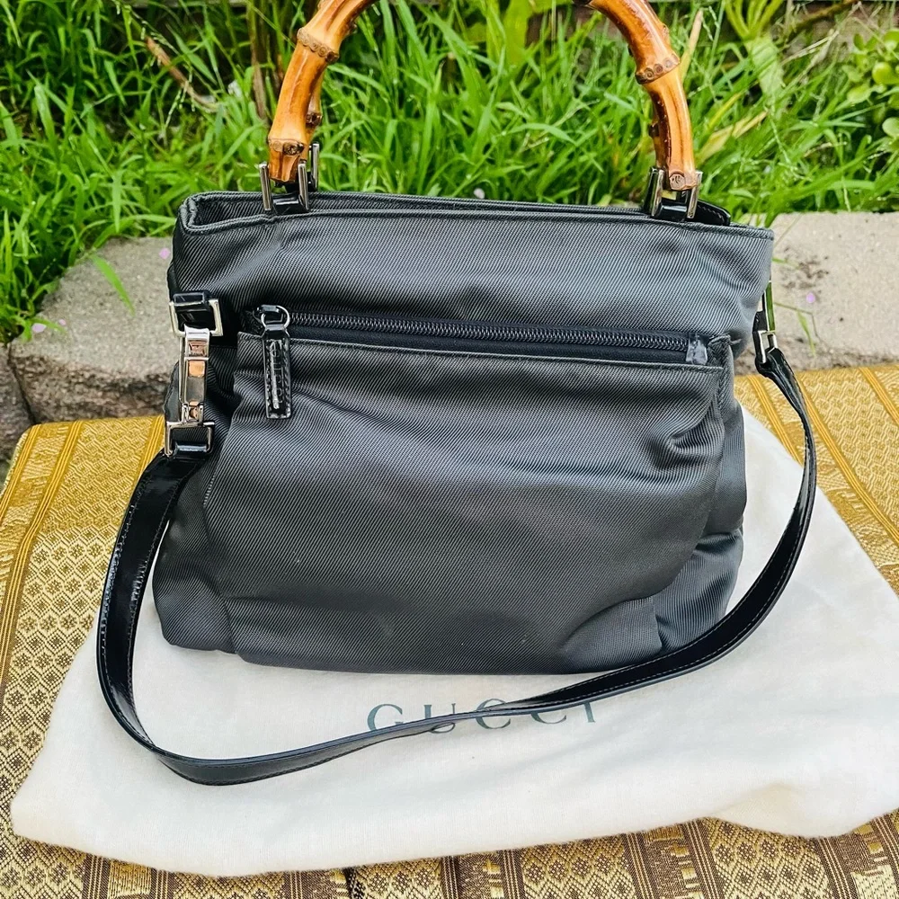 Gucci Classic Black Bamboo-Handle Women's Tote - Picture 7 of 9